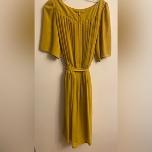 Vintage 80’s Size 12 MIDI Dress Mustard PARIS